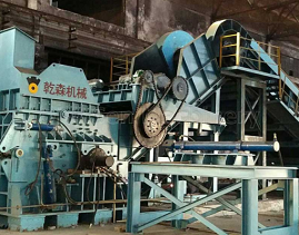 This scrap metal crusher machine is used for cold press metal scraps