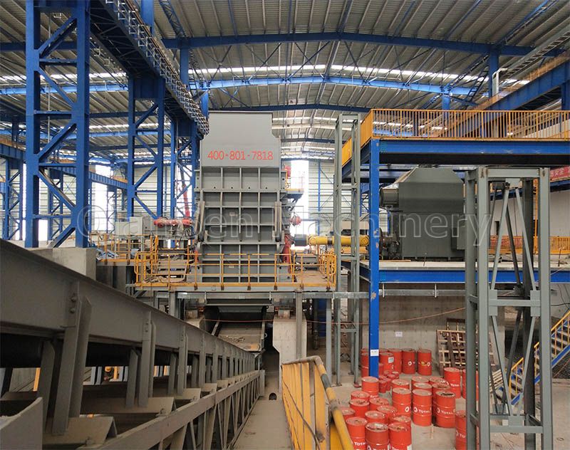  Steel Scrap Smashing Production Line 